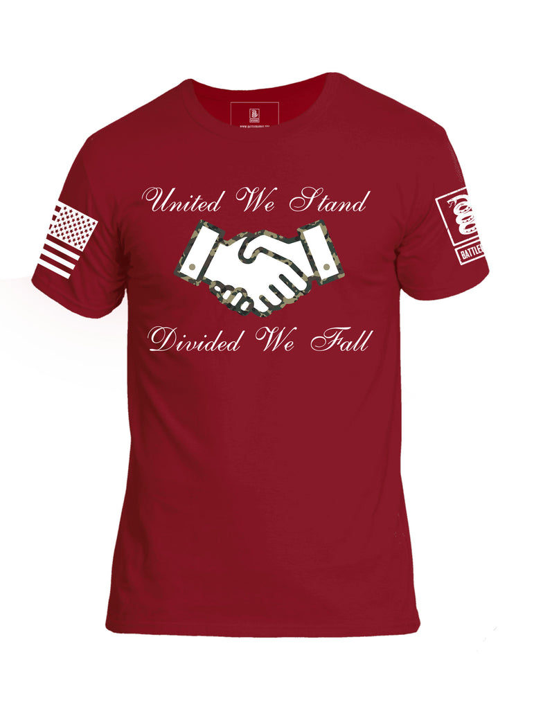 Battleraddle United We Stand Divided We Fall Mens Crew Neck Cotton T Shirt