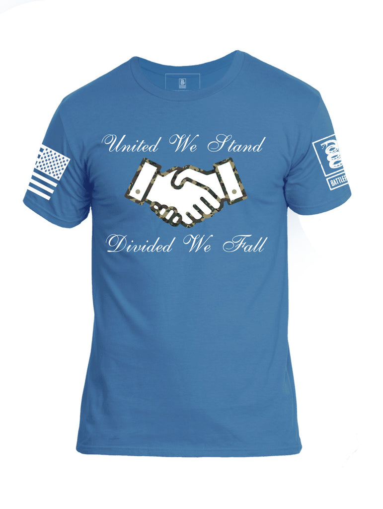 Battleraddle United We Stand Divided We Fall Mens Crew Neck Cotton T Shirt