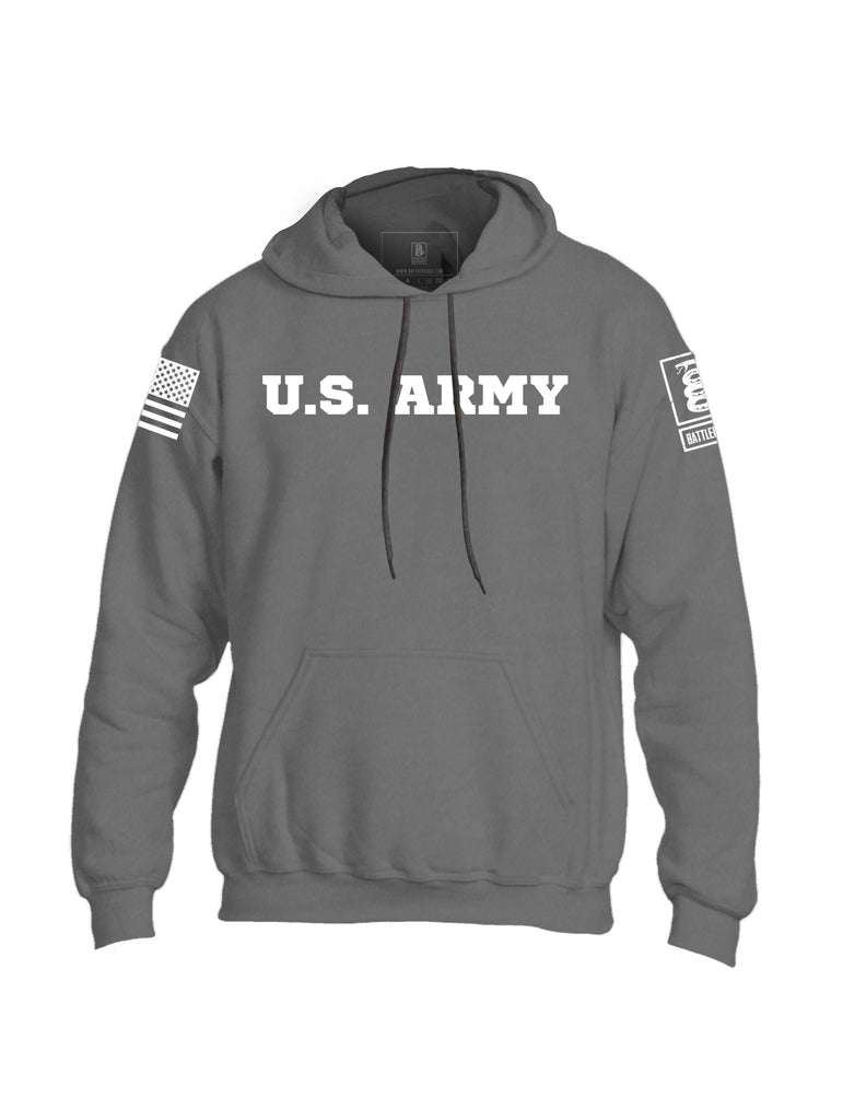 Battleraddle U.S. Army Certifying Janitors Since 1775 White Sleeve Print Mens Blended Hoodie With Pockets