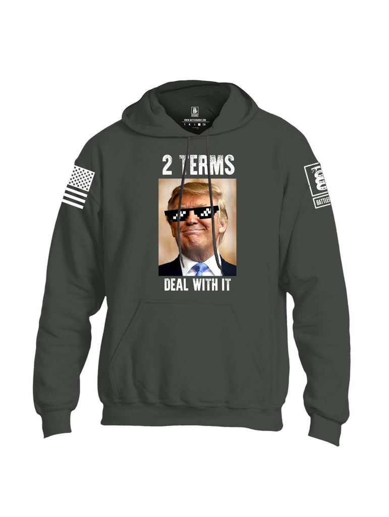 Battleraddle 2 Terms Deal With It White Sleeve Print Mens Blended Hoodie With Pockets shirt|custom|veterans|Apparel-Mens Hoodies-Cotton/Dryfit Blend