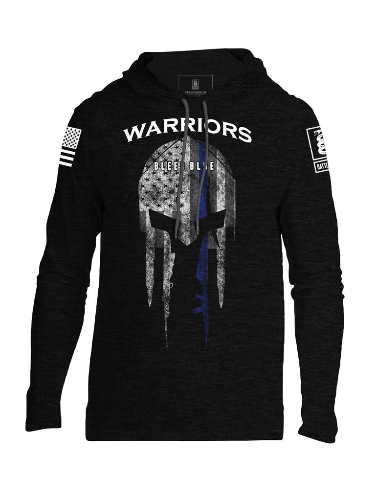 Battleraddle Warriors Bleed Blue Mens Cotton Lightweight Hooded