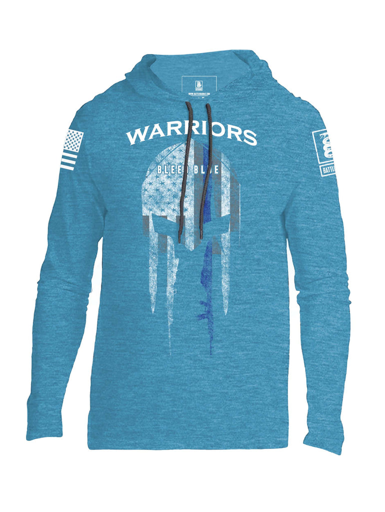 Battleraddle Warriors Bleed Blue Mens Cotton Lightweight Hooded