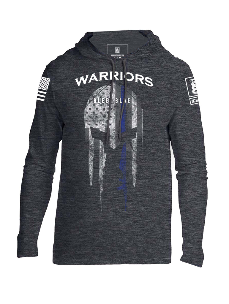 Battleraddle Warriors Bleed Blue Mens Cotton Lightweight Hooded