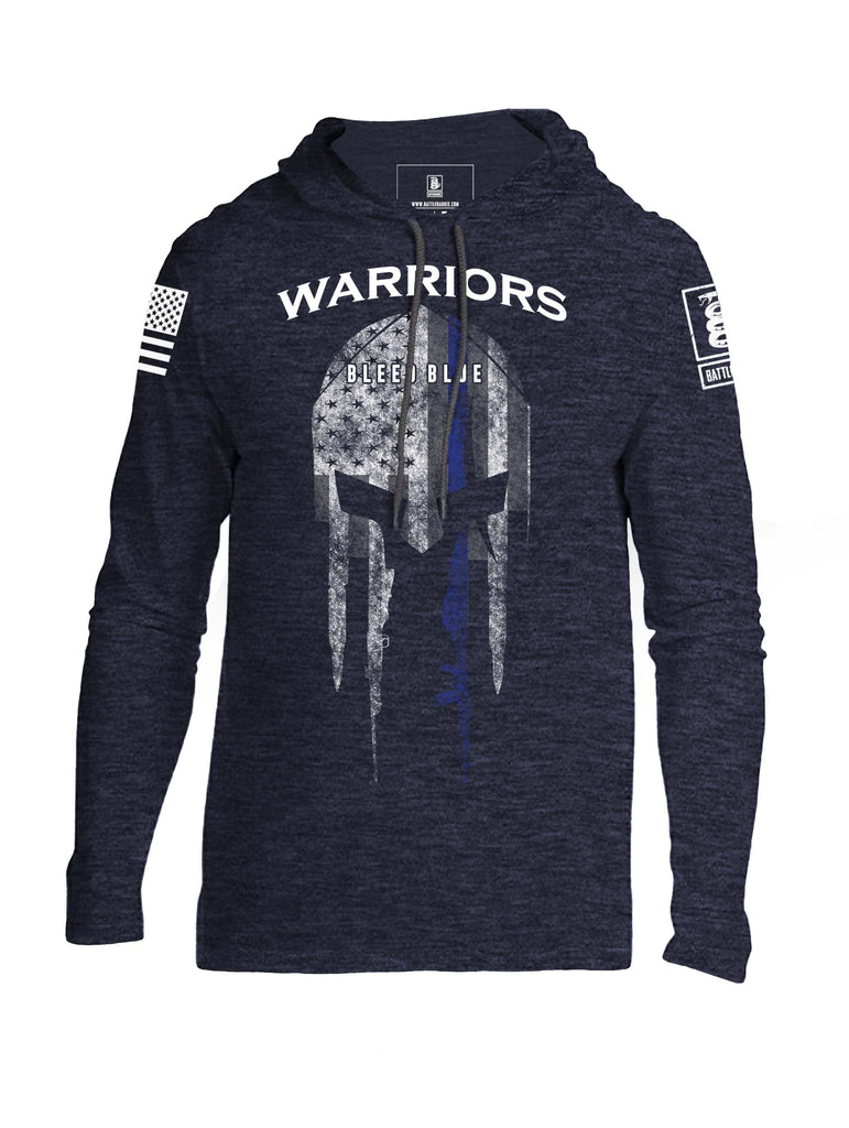 Battleraddle Warriors Bleed Blue Mens Cotton Lightweight Hooded