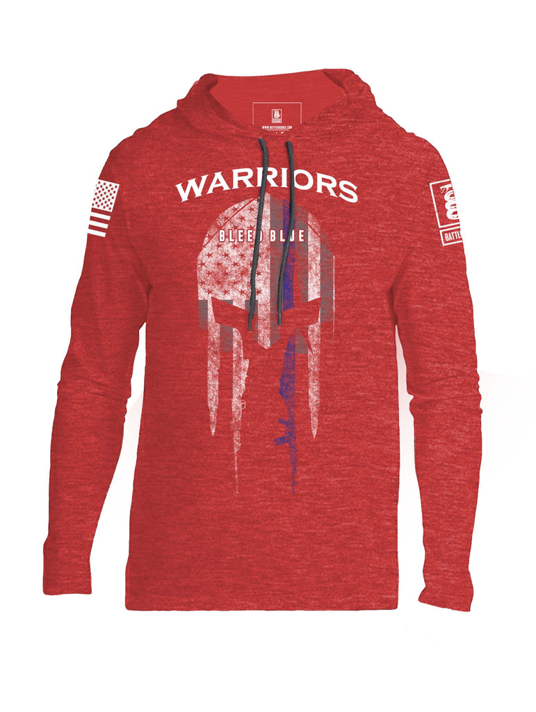 Battleraddle Warriors Bleed Blue Mens Cotton Lightweight Hooded