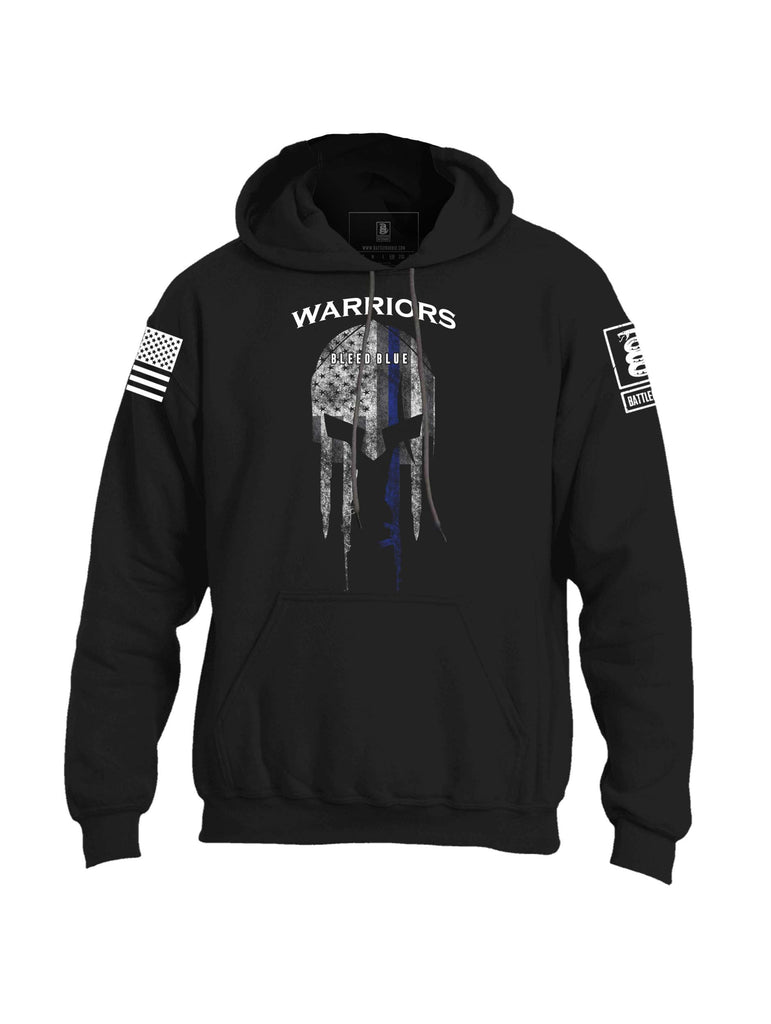 Battleraddle Warriors Bleed Blue Mens Blended Hoodie With Pockets