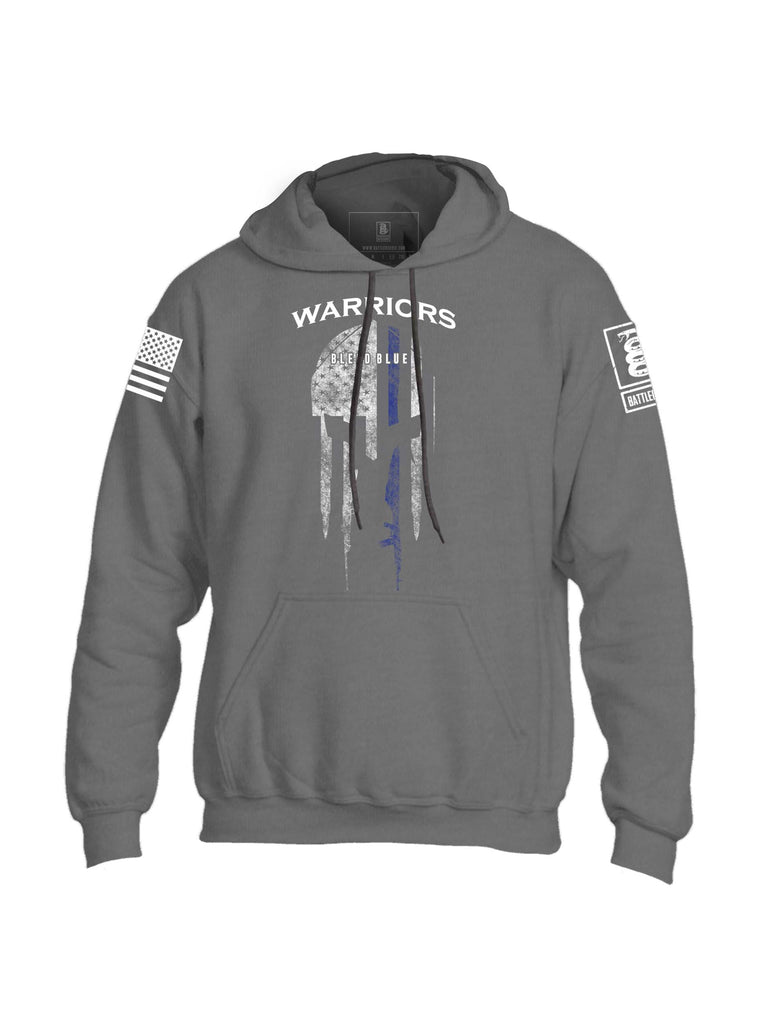 Battleraddle Warriors Bleed Blue Mens Blended Hoodie With Pockets