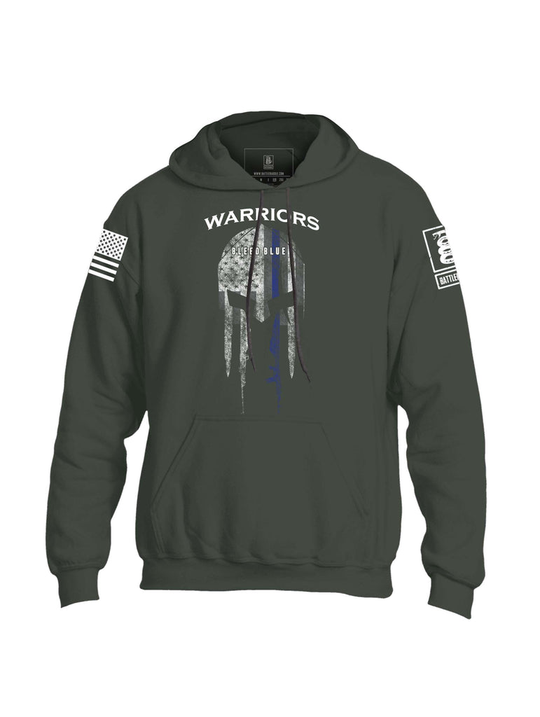 Battleraddle Warriors Bleed Blue Mens Blended Hoodie With Pockets