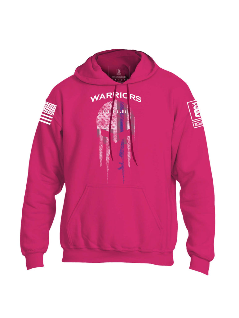 Battleraddle Warriors Bleed Blue Mens Blended Hoodie With Pockets