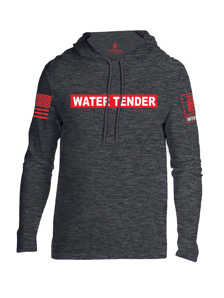 Battleraddle Water Tender Firefighter Red Sleeve Print Mens Thin Cotton Lightweight Hoodie