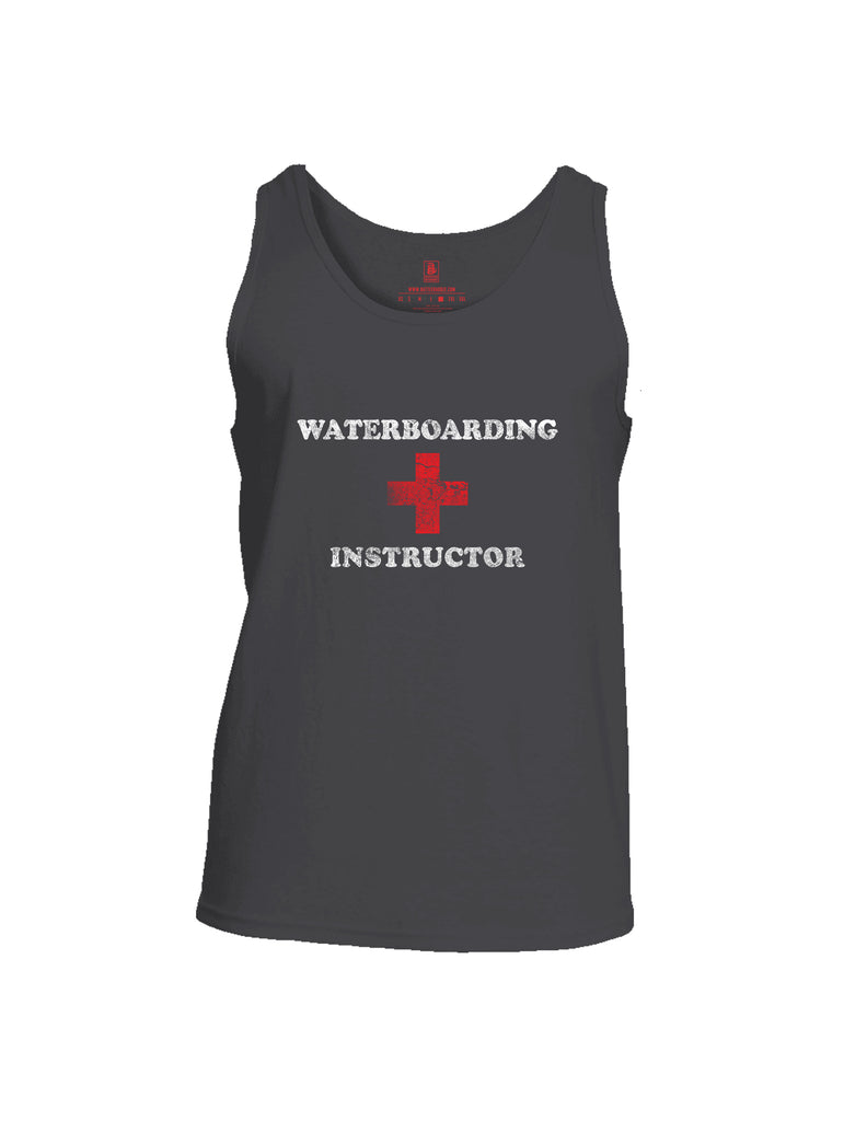 Battleraddle Waterboarding Instructor Mens Cotton Tank Top-Charcoal