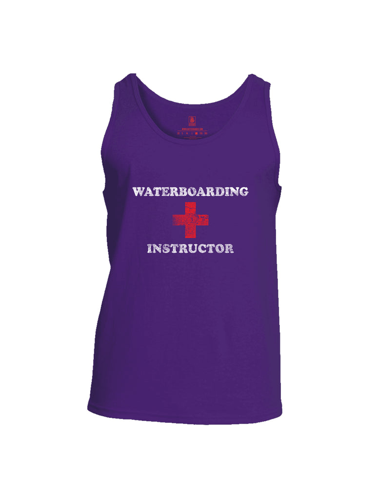 Battleraddle Waterboarding Instructor Mens Cotton Tank Top-Purple