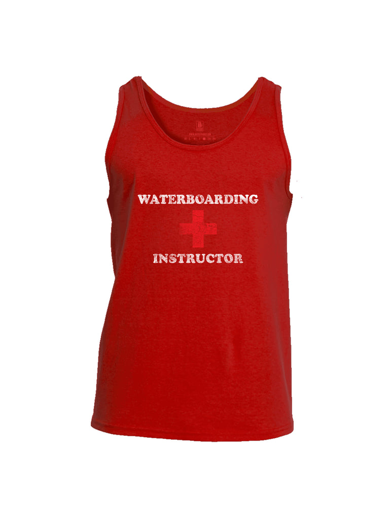 Battleraddle Waterboarding Instructor Mens Cotton Tank Top-Red