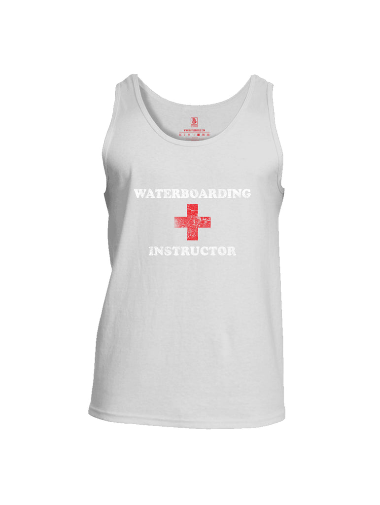 Battleraddle Waterboarding Instructor Mens Cotton Tank Top-White