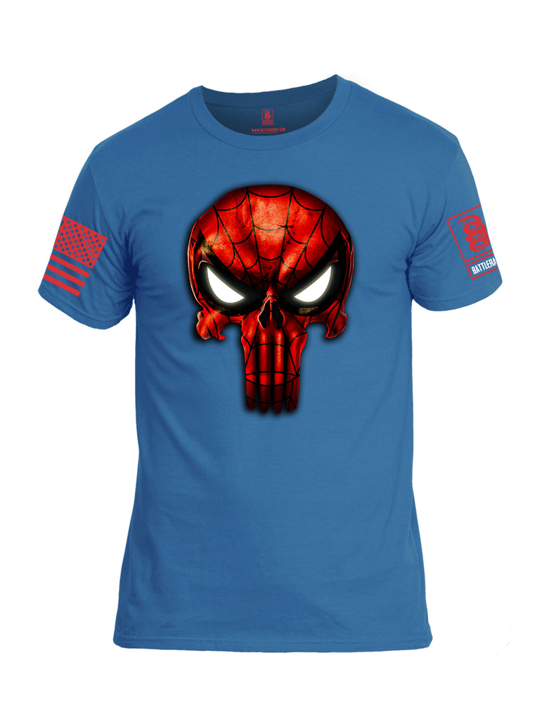 Battleraddle Webman Mr. Expounder Skull Red Sleeve Print Mens 100% Battlefit Polyester Crew Neck T Shirt