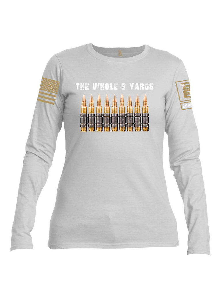 Battleraddle The Whole 9 Yards Brass Sleeve Print Womens Cotton Long Sleeve Crew Neck T Shirt shirt|custom|veterans|Women-Long Sleeves Crewneck Shirt