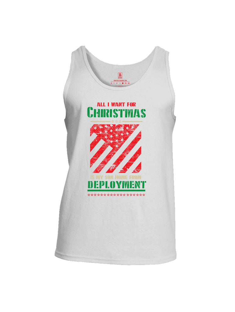 Battleraddle All I Want For Christmas Is My Son Home From Deployment Mens Cotton Tank Top