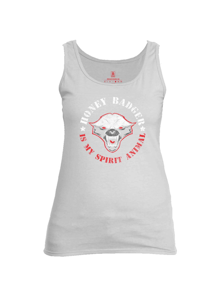 Battleraddle Honey Badger Is My Spirit Animal Womens Cotton Tank Top shirt|custom|veterans|Apparel-Womens Tank Tops-Cotton