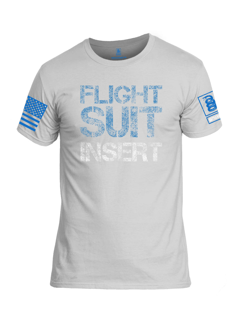 Battleraddle Flight Suit Insert Blue Sleeve Print Mens Cotton Crew Neck T Shirt