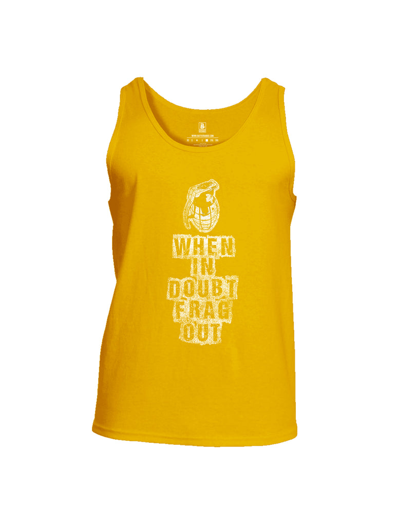 Battleraddle When In Doubt Frag Out Mens Cotton Tank Top