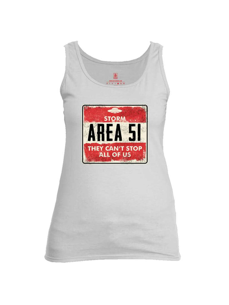 Battleraddle Storm Area 51 They Can't Stop All Of Us Womens Cotton Tank Top