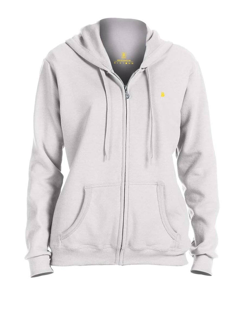 Battleraddle Yellow Snake Logo Womens Blended Zip Up Hoodie With Pockets V2 shirt|custom|veterans|Apparel-Womens Hoodie-Cotton-Pockets