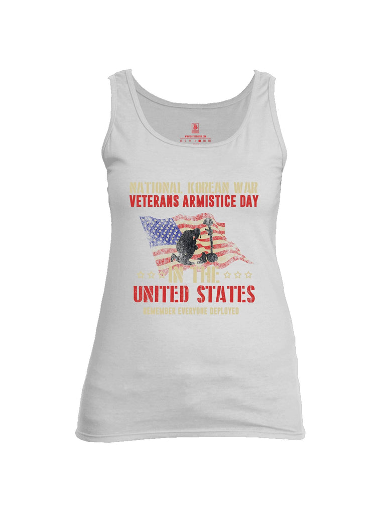Battleraddle National Korean War Veterans Armistice Day In The United States Remember Everyone Deployed Womens Cotton Tank Top shirt|custom|veterans|Apparel-Womens Tank Tops-Cotton