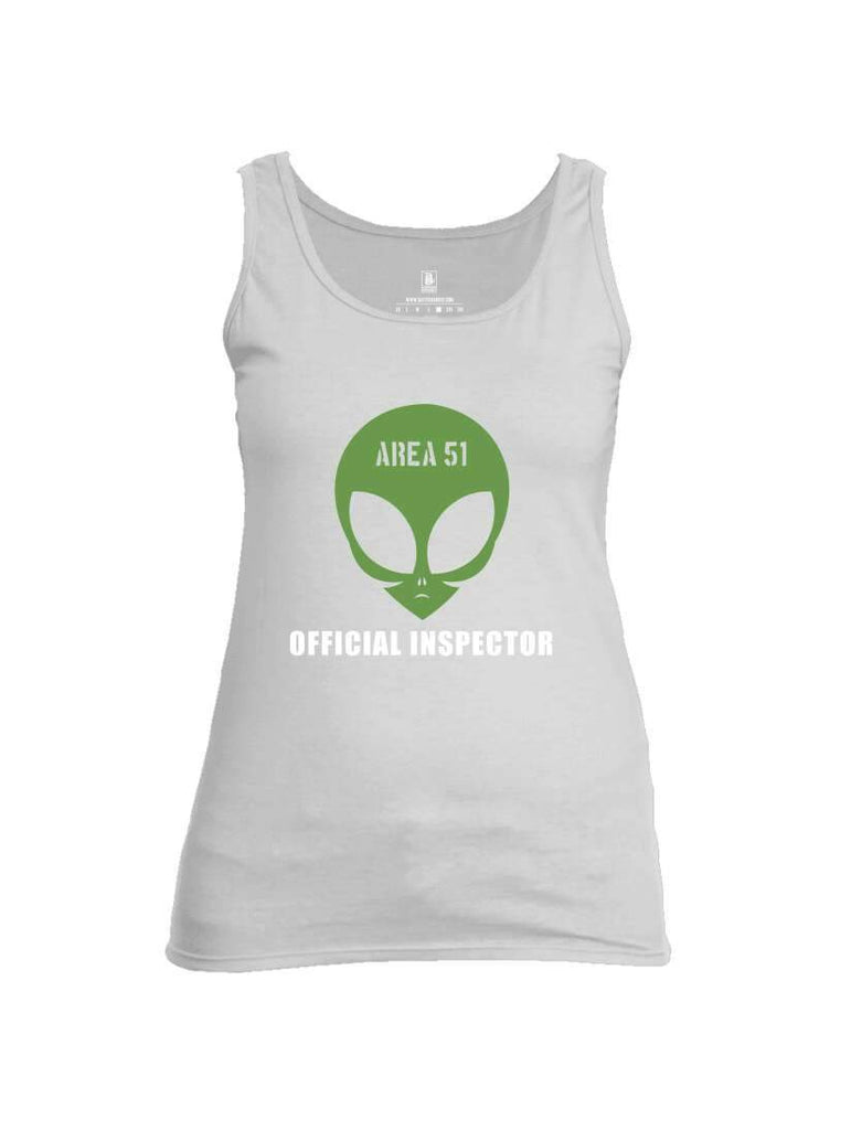 Battleraddle Area 51 Official Inspector Womens Cotton Tank Top shirt|custom|veterans|Apparel-Womens Tank Tops-Cotton