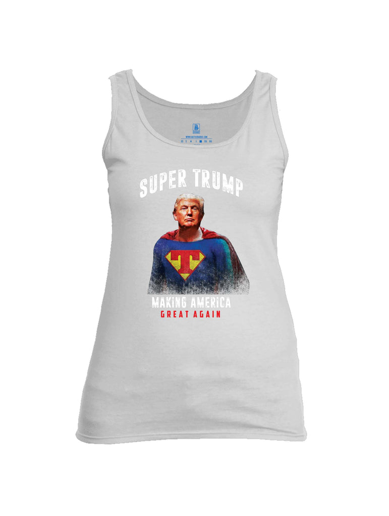 Battleraddle Super Trump Making America Great Again Womens Cotton Tank Top