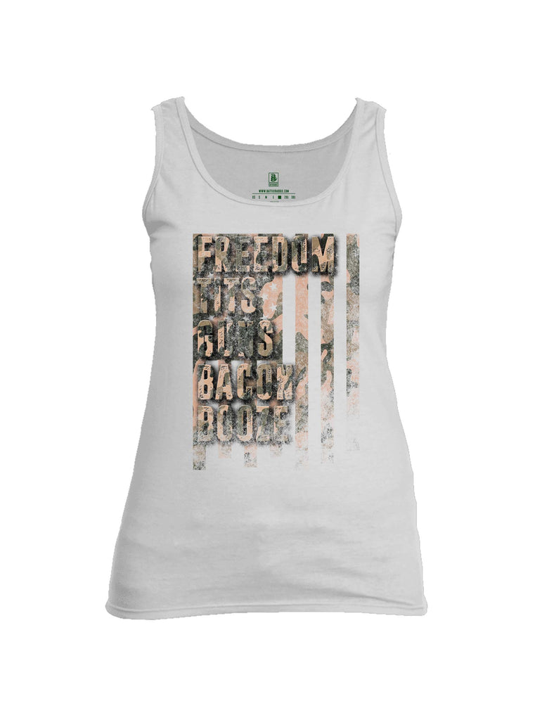 Battleraddle Freedom Tits Guns Bacon Booze Womens Cotton Tank Top