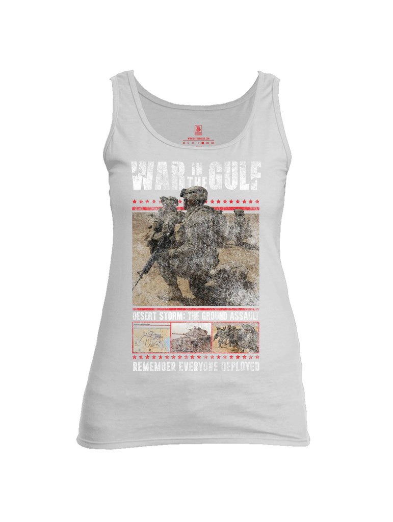 Battleraddle War In The Gulf Desert Storm The Ground Assault Remember Everyone Deployed Womens Cotton Tank Top shirt|custom|veterans|Apparel-Womens Tank Tops-Cotton