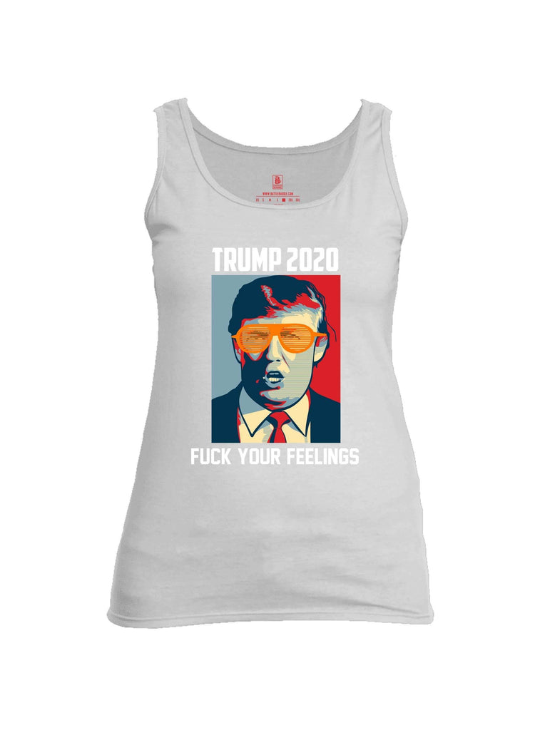 Battleraddle Trump 2020 Fuck Your Feelings Womens Cotton Tank Top shirt|custom|veterans|Apparel-Womens Tank Tops-Cotton