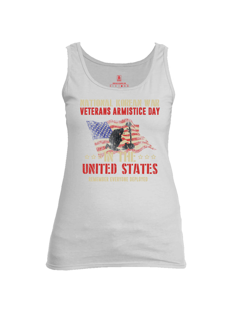 Battleraddle National Korean War Veterans Armistice Day In The United States Remember Everyone Deployed Womens Cotton Tank Top