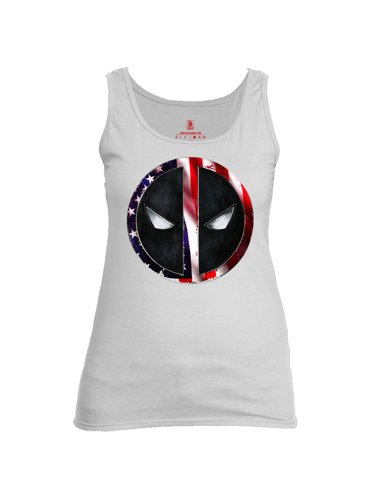 Battleraddle Patriotic American Flag Avenger Dead Man Snake Eyes Womens Cotton Tank Top