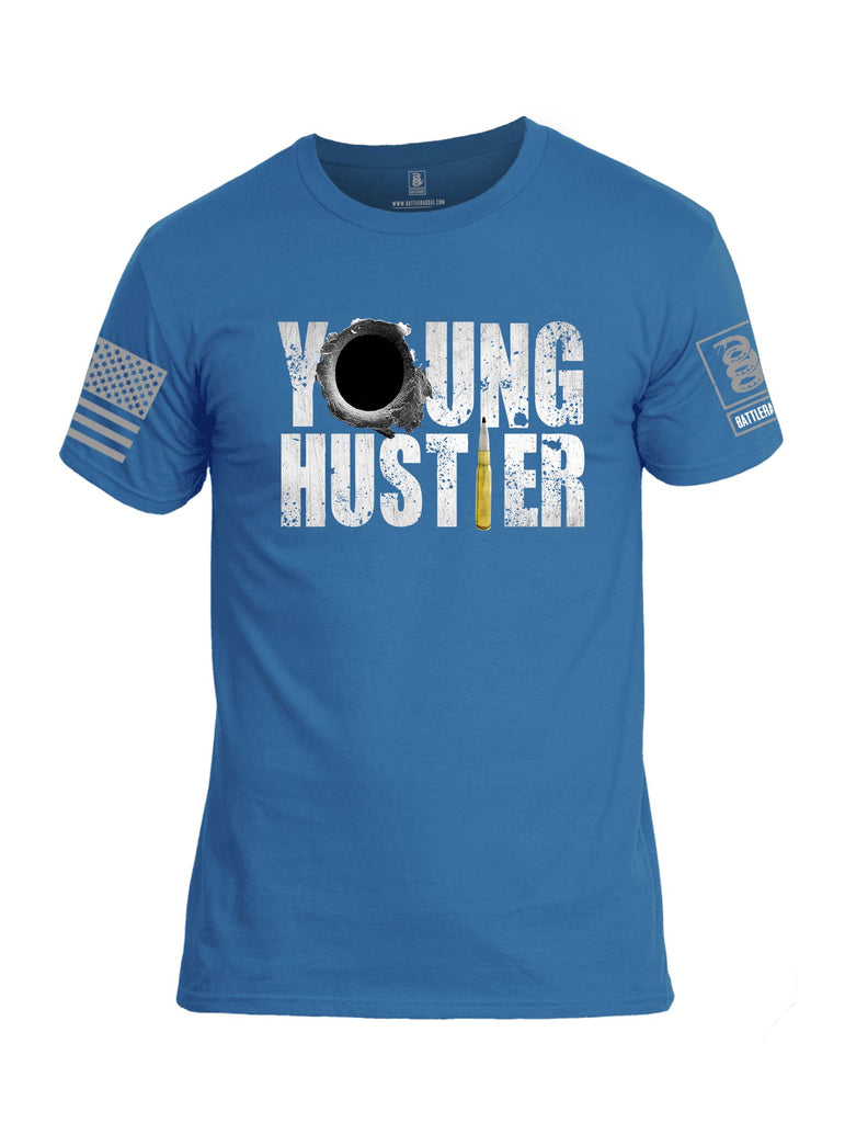 Battleraddle Young Hustler Grey Sleeve Print Mens 100% Battlefit Polyester Crew Neck T Shirt